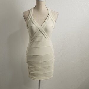 Tobi White Cutout Bandage Bodycon Mini Dress Size: S